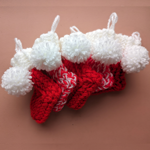 Red Xmas Tree Decoration Bundle of 5