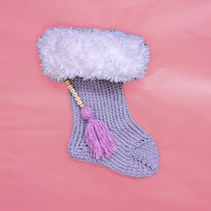 Medium Personalised Fluffy Xmas Stocking